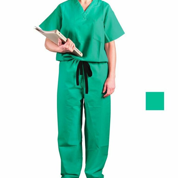 Medline Encore Unisex 2-Pocket Scrub Top, X-Small, Misty Green MVSMGXS